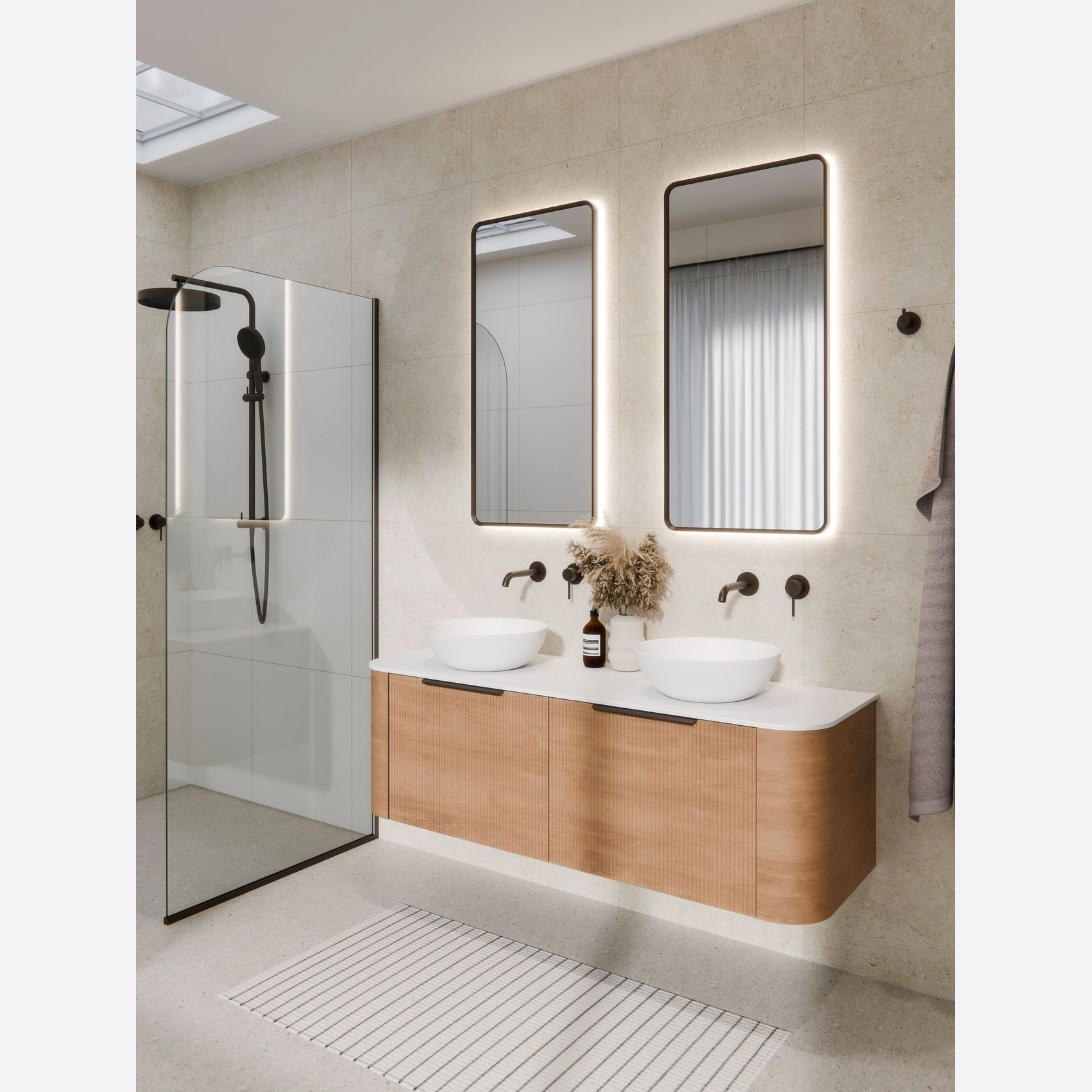 Aura Rectangle 500x1050 LED Mirror gallery detail image