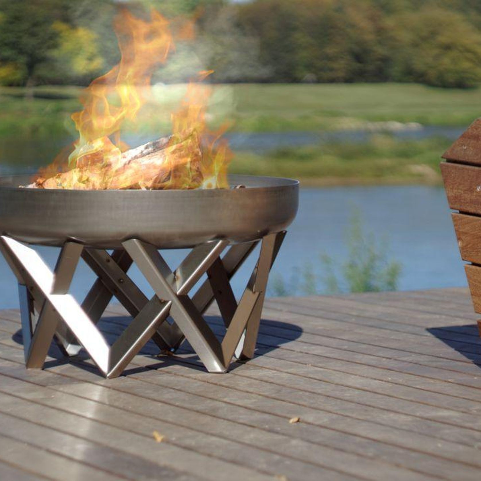 ALFRED RIESS Curonian Steel Fire Pit - Medium gallery detail image