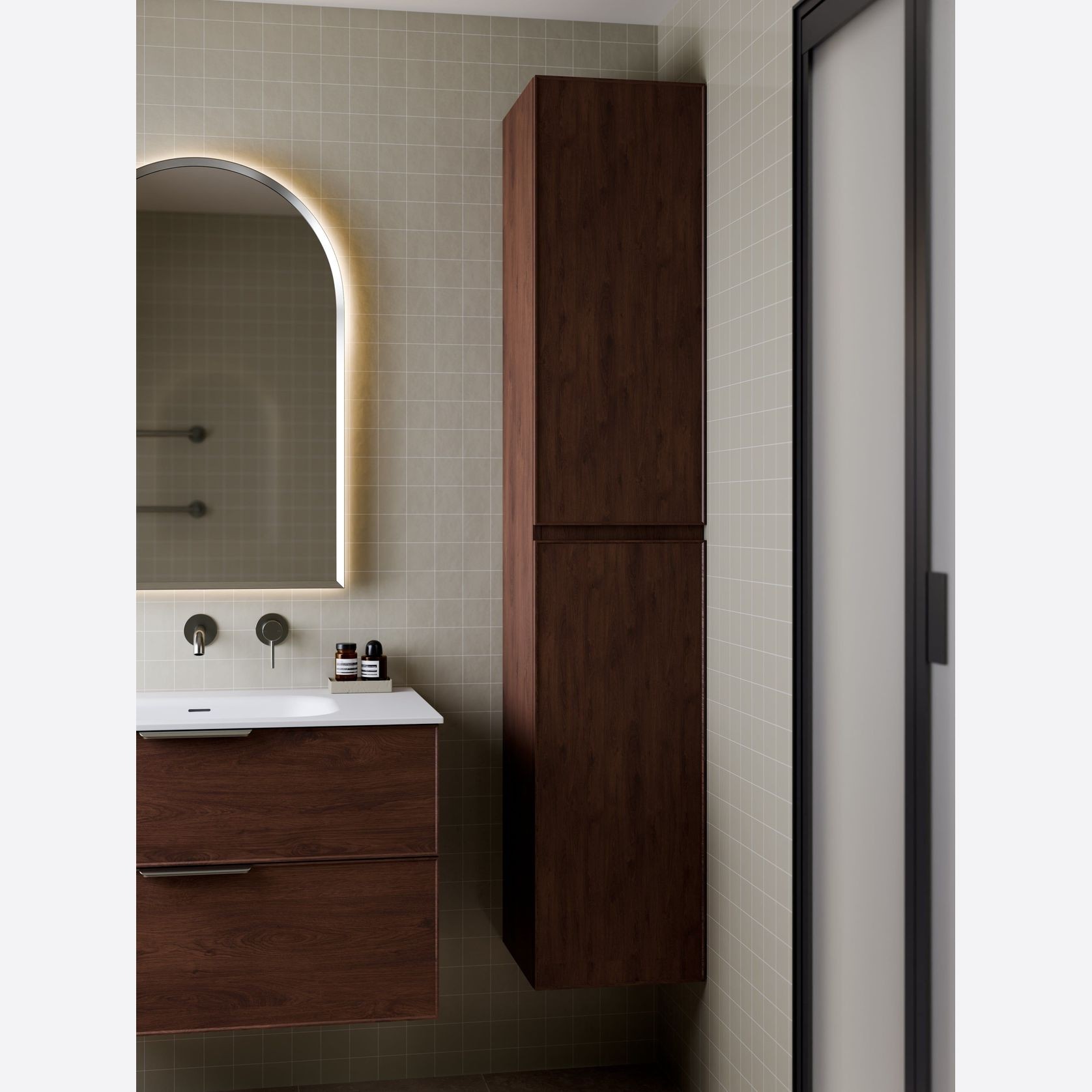 Lineare Tall Bathroom Cabinet | Axel Front gallery detail image