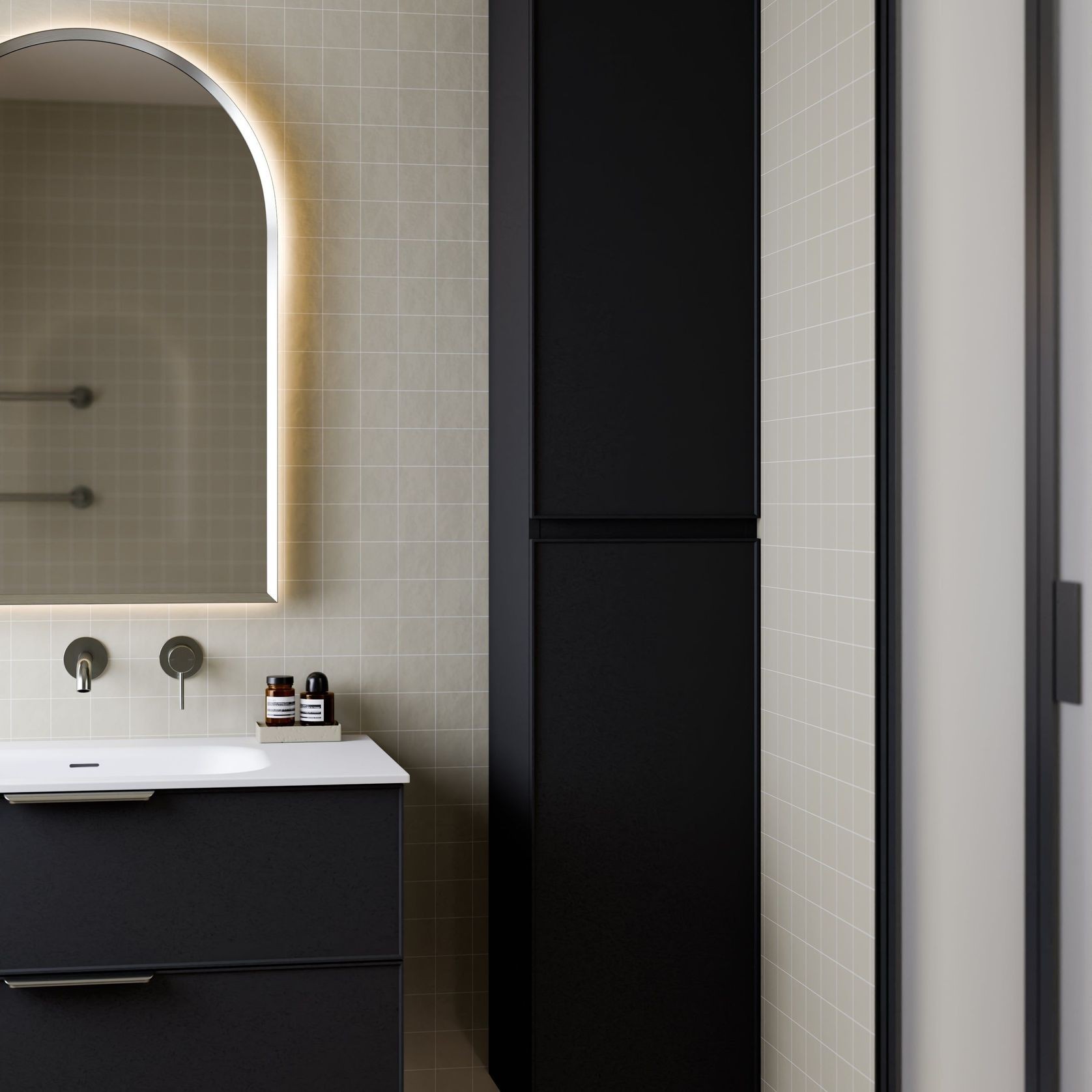 Lineare Tall Bathroom Cabinet | Axel Front gallery detail image