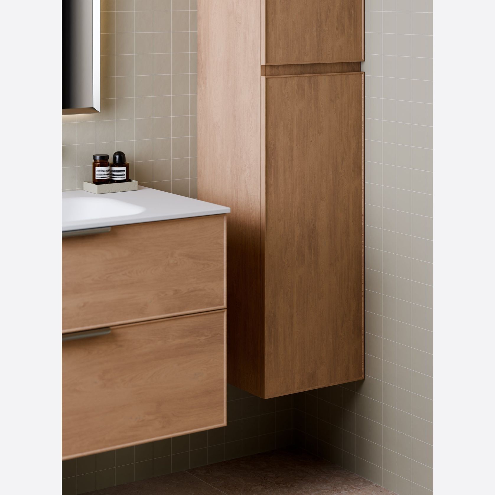 Lineare Tall Bathroom Cabinet | Axel Front gallery detail image