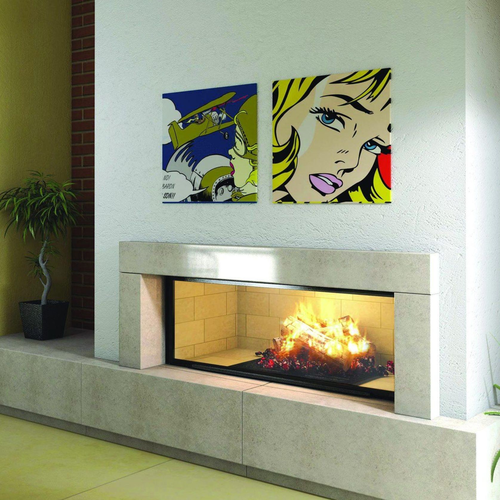 Axis H1600 Single Sided Fireplace gallery detail image