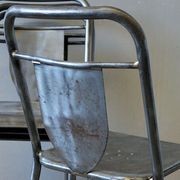 Set of 4 French Industrial Steel Chairs gallery detail image