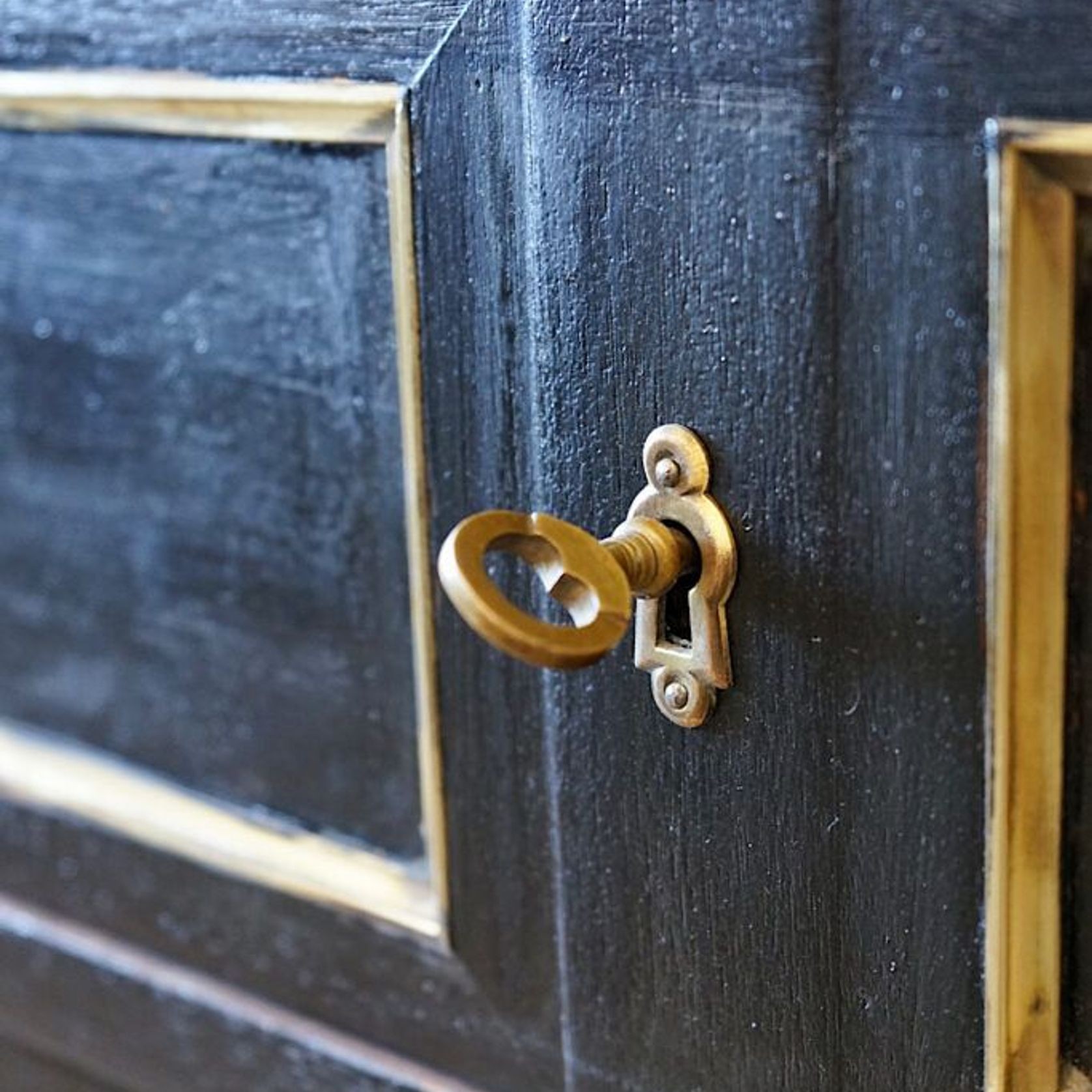 French Louis XVI Black Commode gallery detail image