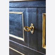 French Louis XVI Black Commode gallery detail image