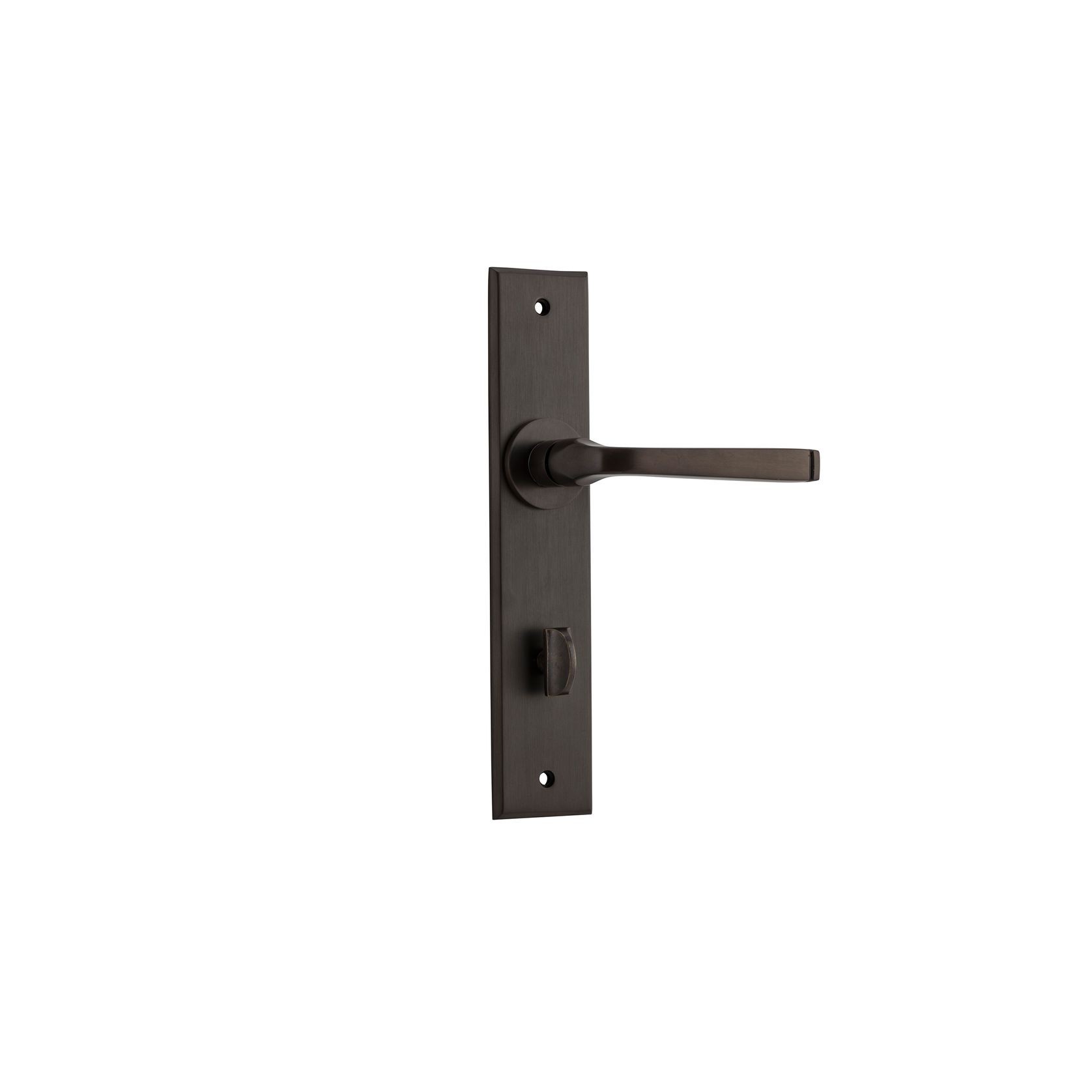 Iver Annecy Door Lever on Chamfered Backplate Privacy Bronzed Brass 10788P85 - Customise to your needs gallery detail image