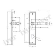 Iver Verona Door Lever on Stepped Backplate Privacy Brushed Chrome 12242P85 - Customise to your need gallery detail image