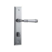 Iver Verona Door Lever on Stepped Backplate Privacy Brushed Chrome 12242P85 - Customise to your need gallery detail image