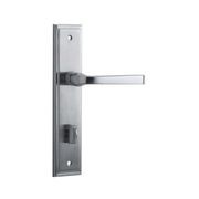 Iver Annecy Door Lever on Stepped Backplate Privacy Brushed Chrome 12244P85 - Customise to your need gallery detail image