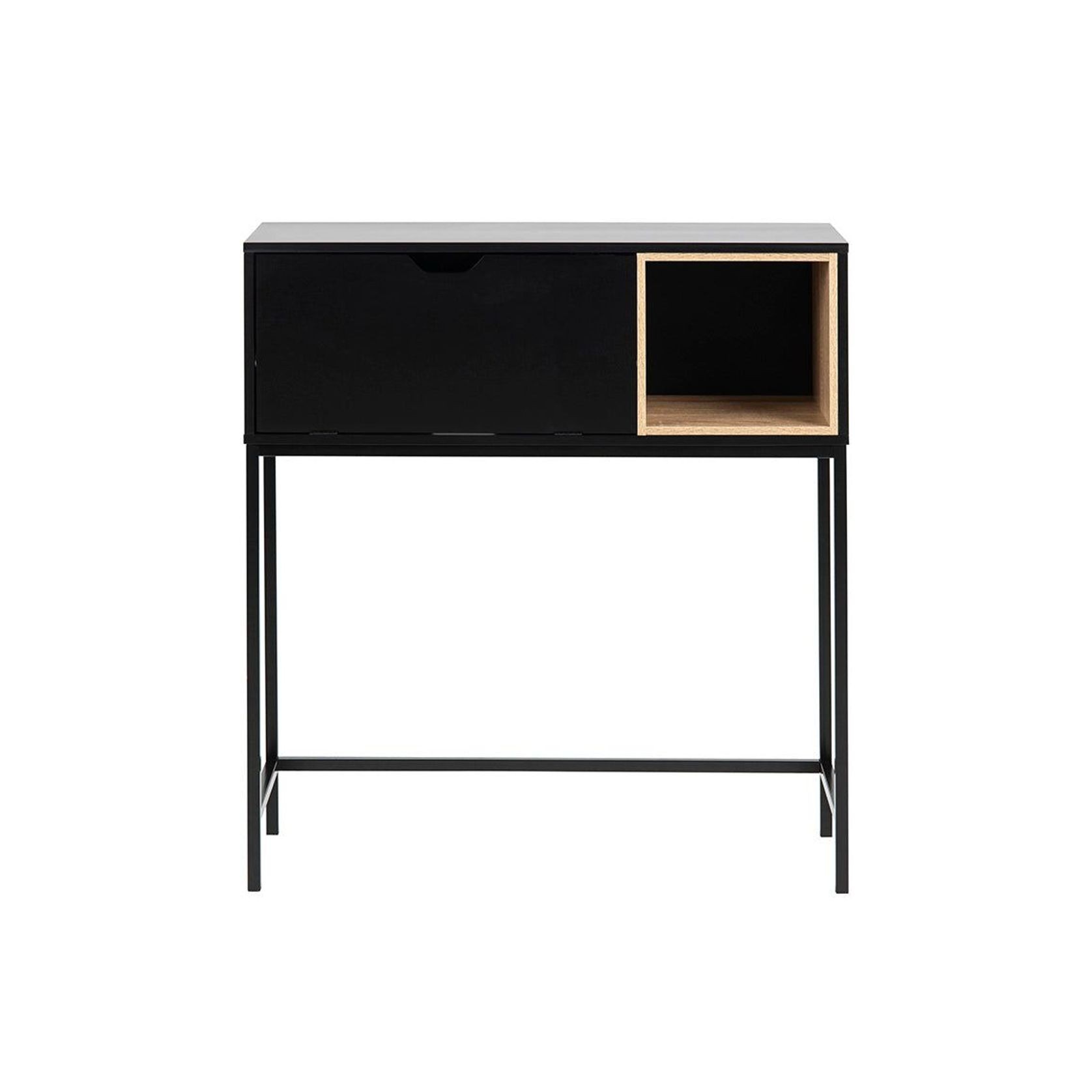 BATLEY Study Desk Console 91.5cm - Black & Natural gallery detail image