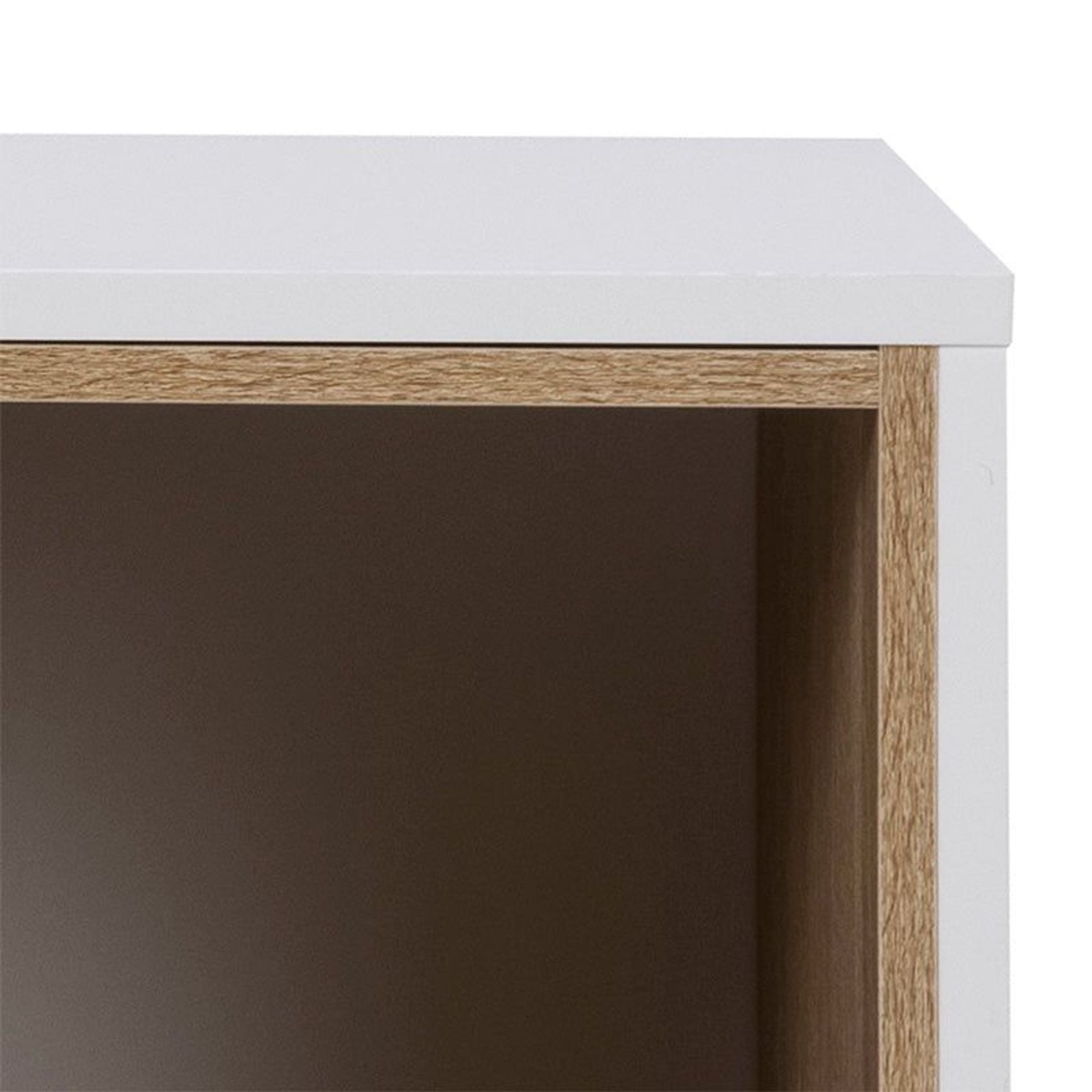 BATLEY Study Desk Console 91.5cm - White & Natural gallery detail image