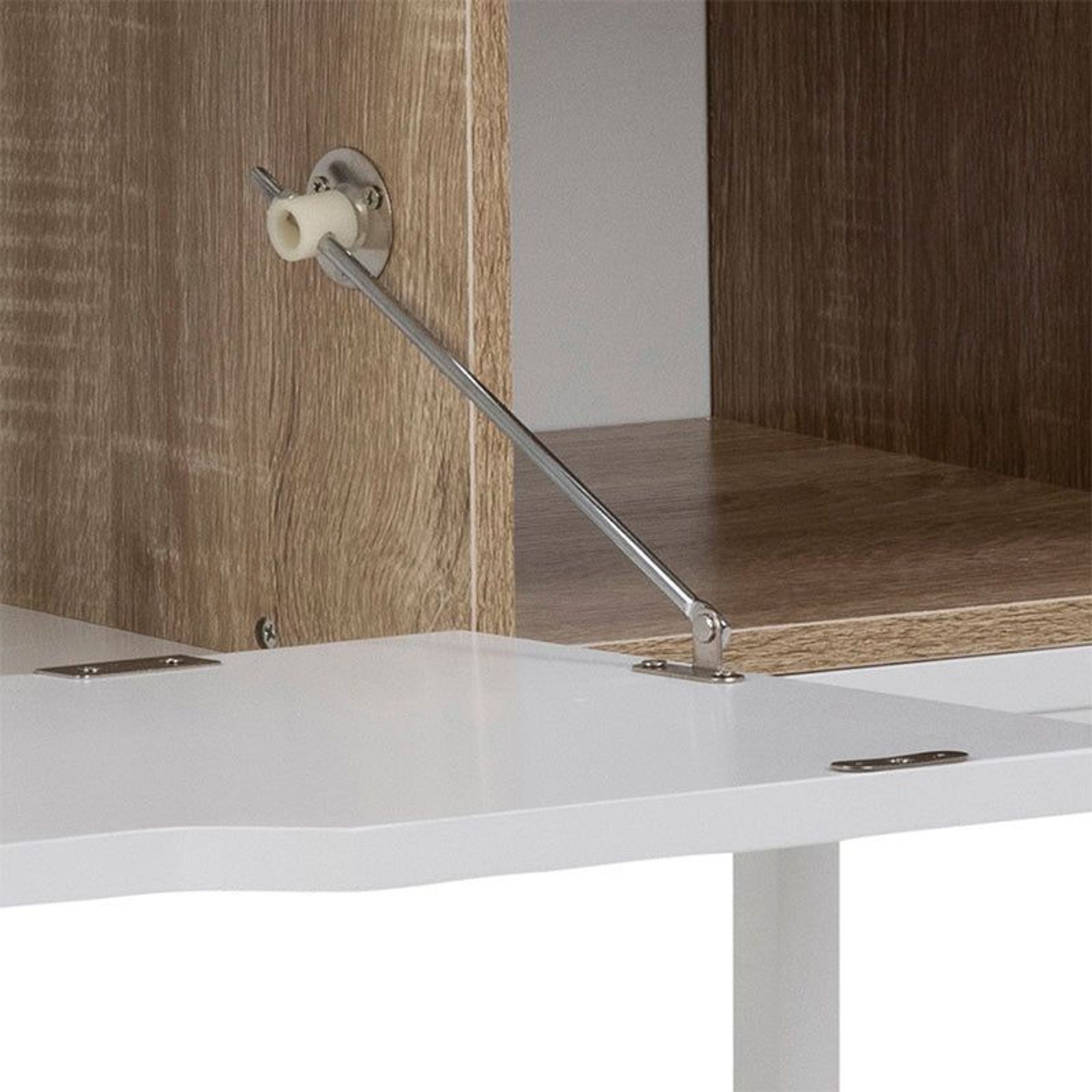 BATLEY Study Desk Console 91.5cm - White & Natural gallery detail image
