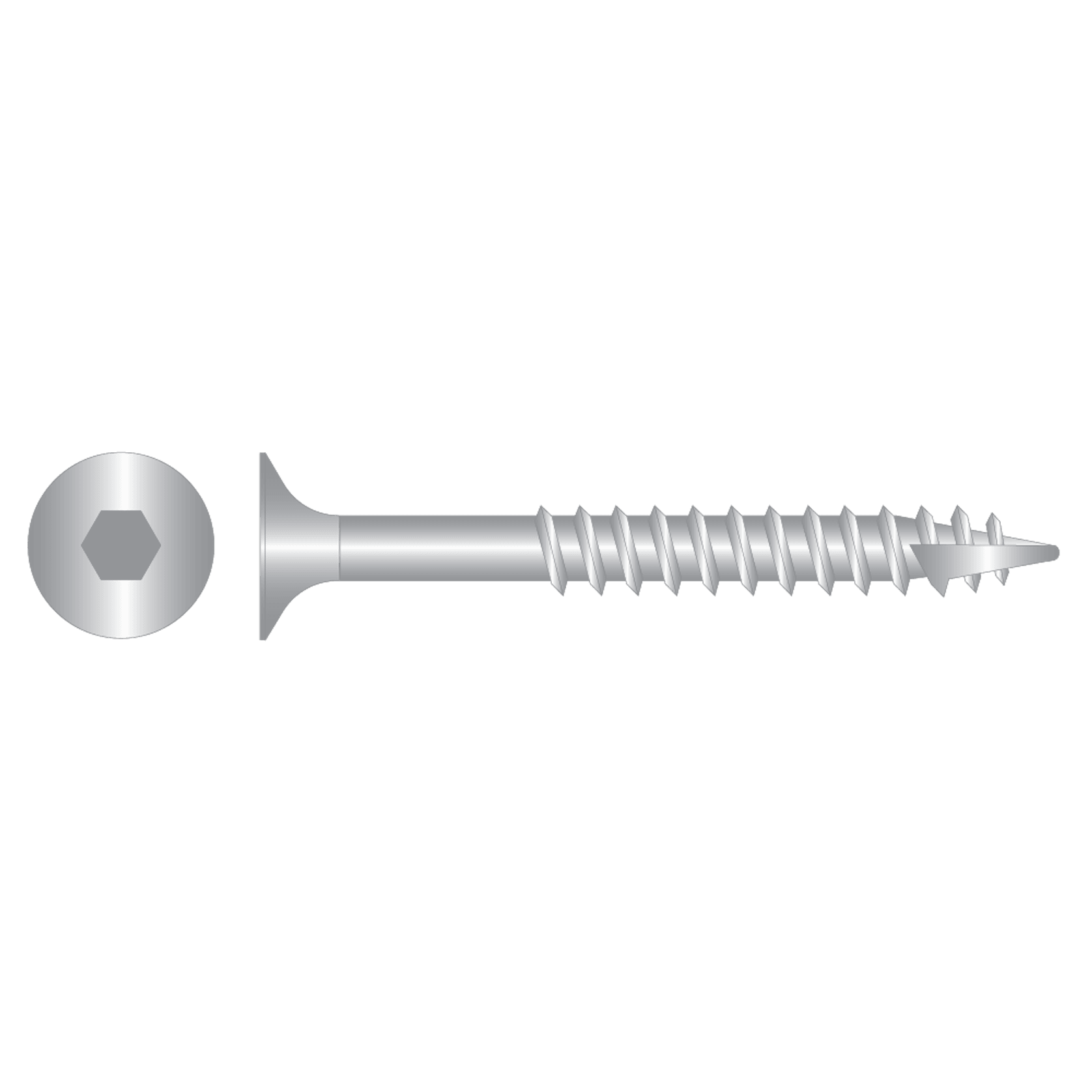 Batten Screws Buggle Head - Hex Drive - Tyle 17 - SS316 gallery detail image