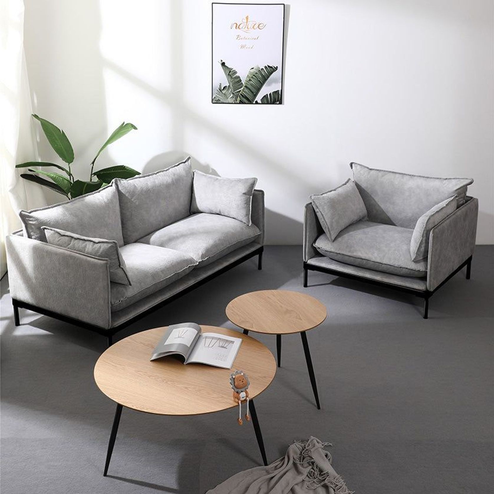 SINCLAIR 2 Seater Sofa in Grey gallery detail image