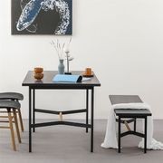 NELLIE Dining Table 150cm - Black & Natural gallery detail image
