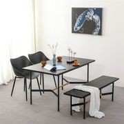 NELLIE Dining Table 150cm - Black & Natural gallery detail image