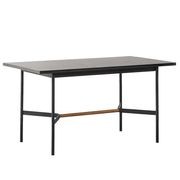 NELLIE Dining Table 150cm - Black & Natural gallery detail image