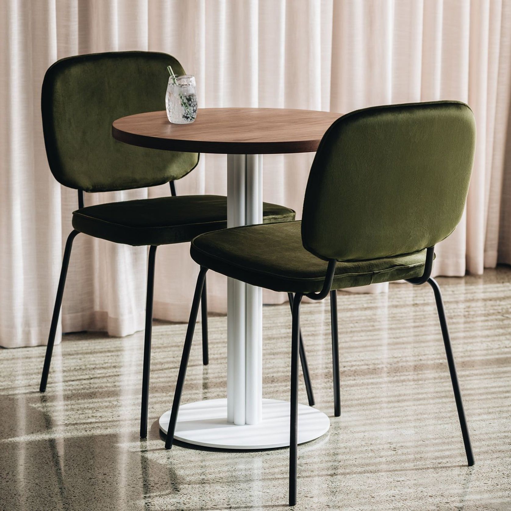 Square Timber Veneered Table Top With Rounded Corners gallery detail image