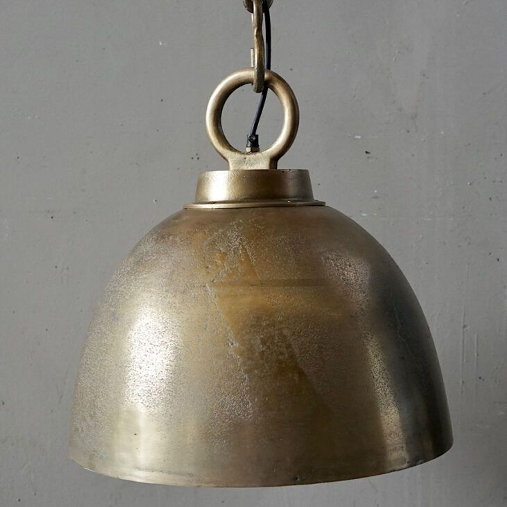 Industrial Brass Dome Pendant Lights gallery detail image
