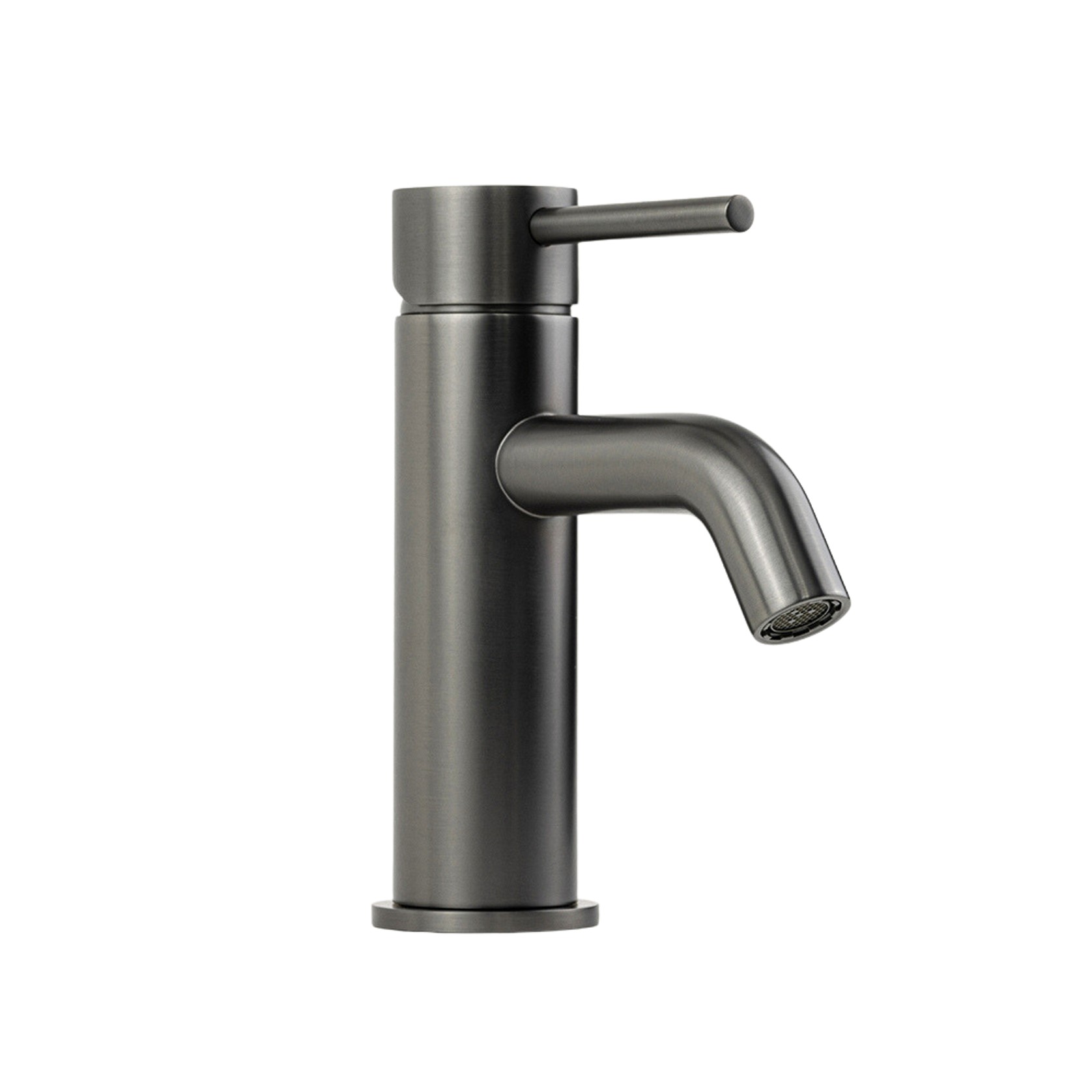 Mira Brushed Gunmetal Short Basin Mixer gallery detail image