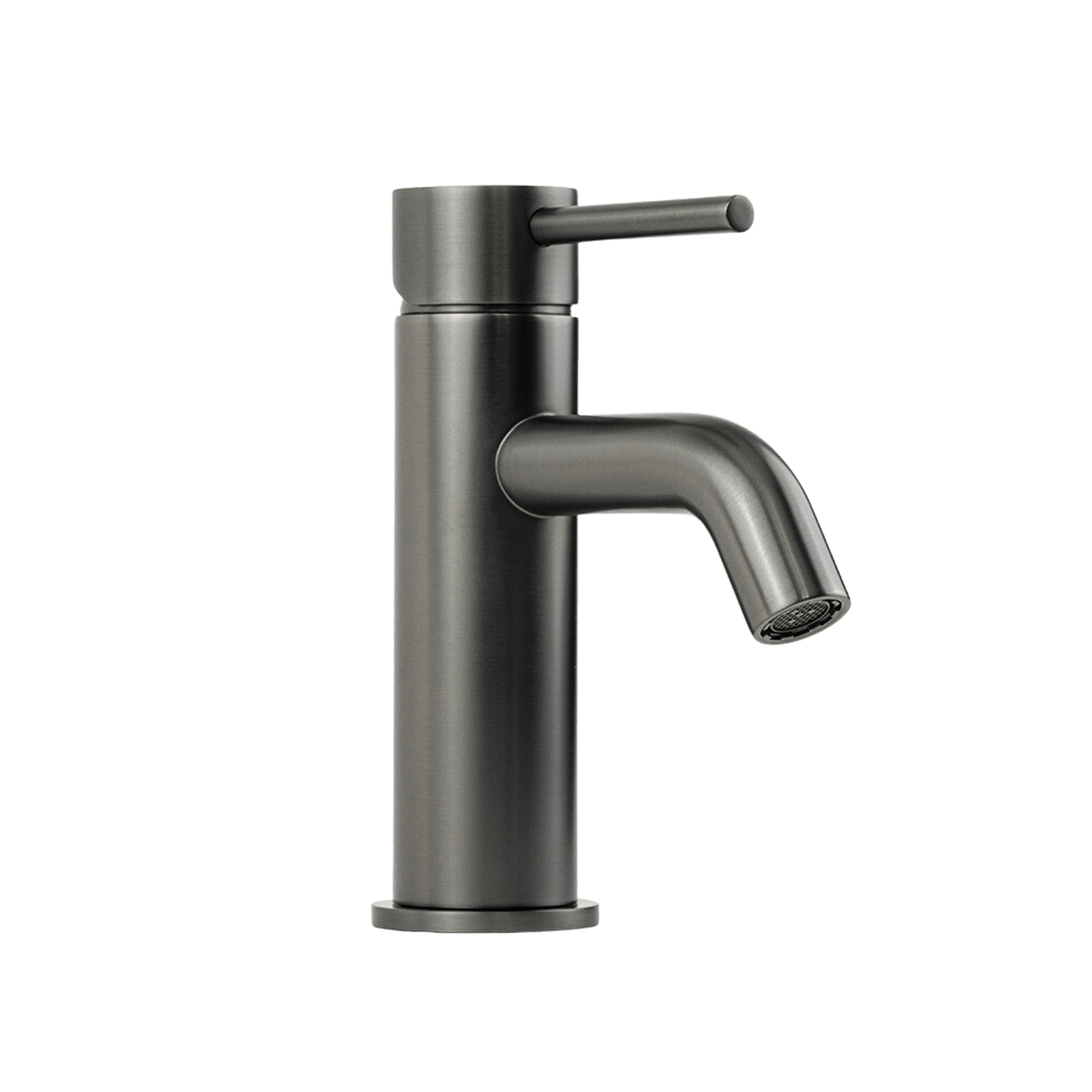Mira Brushed Gunmetal Short Basin Mixer gallery detail image