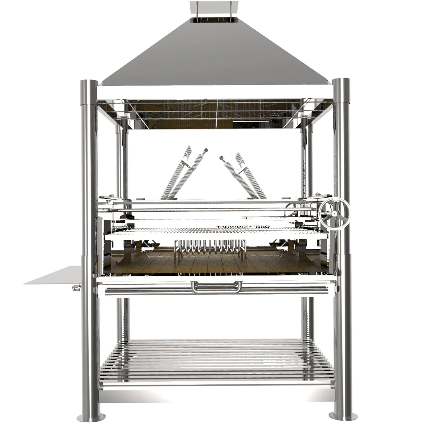 Tagwood BBQ XL Argentine Wood Fire & Charcoal Grill all Stainless Steel | BBQ22SS gallery detail image