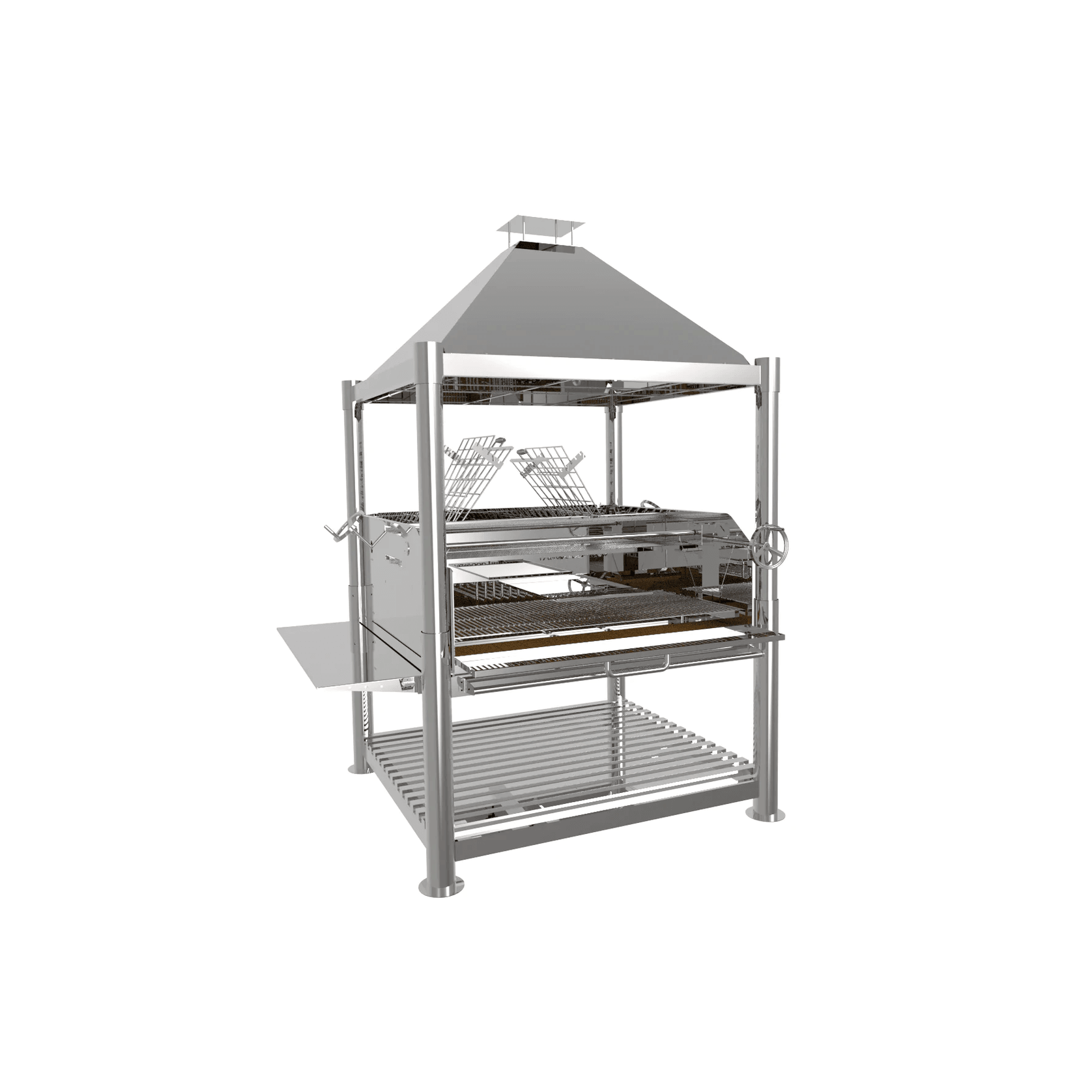 Tagwood BBQ XL Argentine Wood Fire & Charcoal Grill all Stainless Steel | BBQ22SS gallery detail image