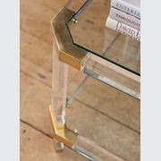 Italian Brass And Glass Side Table C.1970's gallery detail image