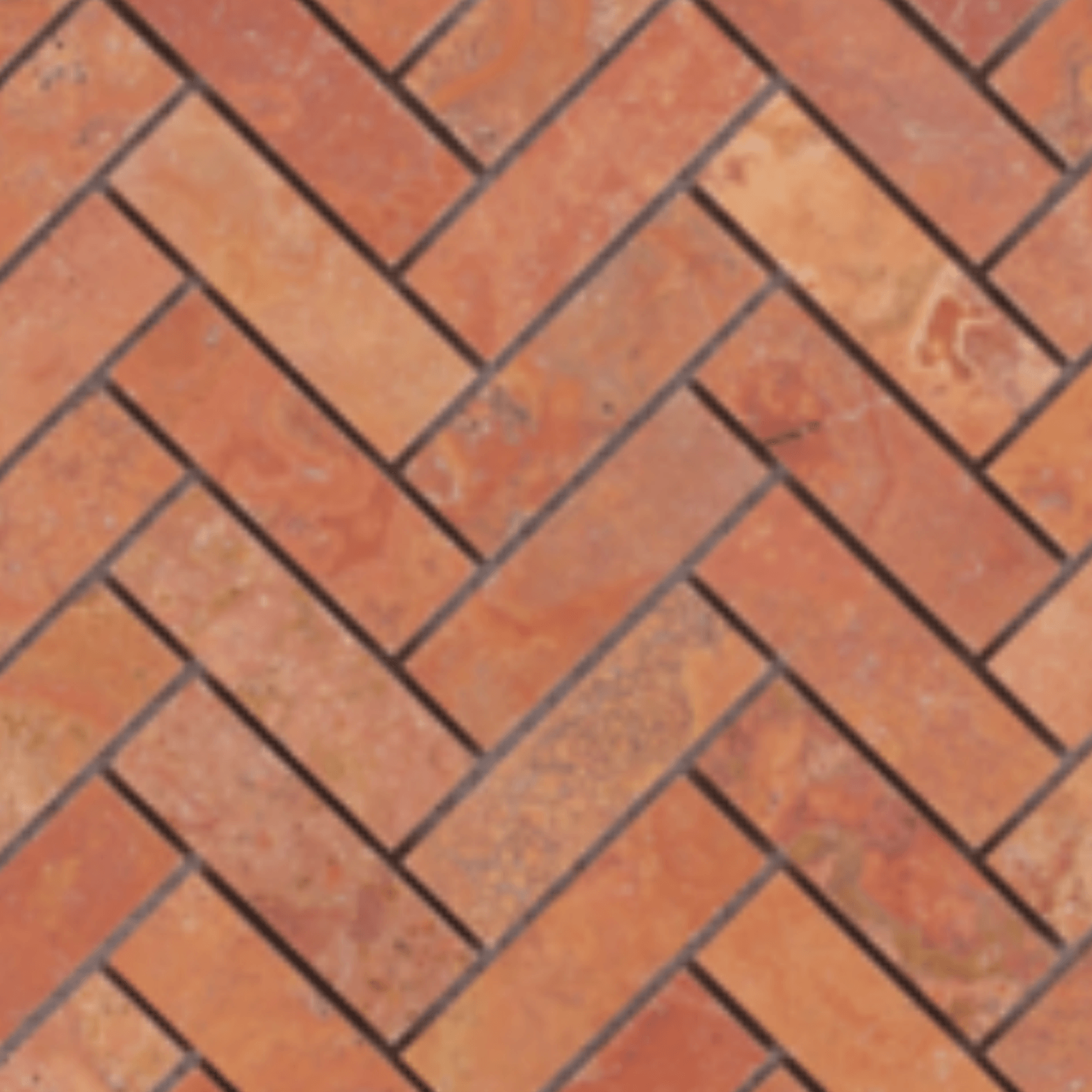 Red Travertine Honed Herringbone gallery detail image