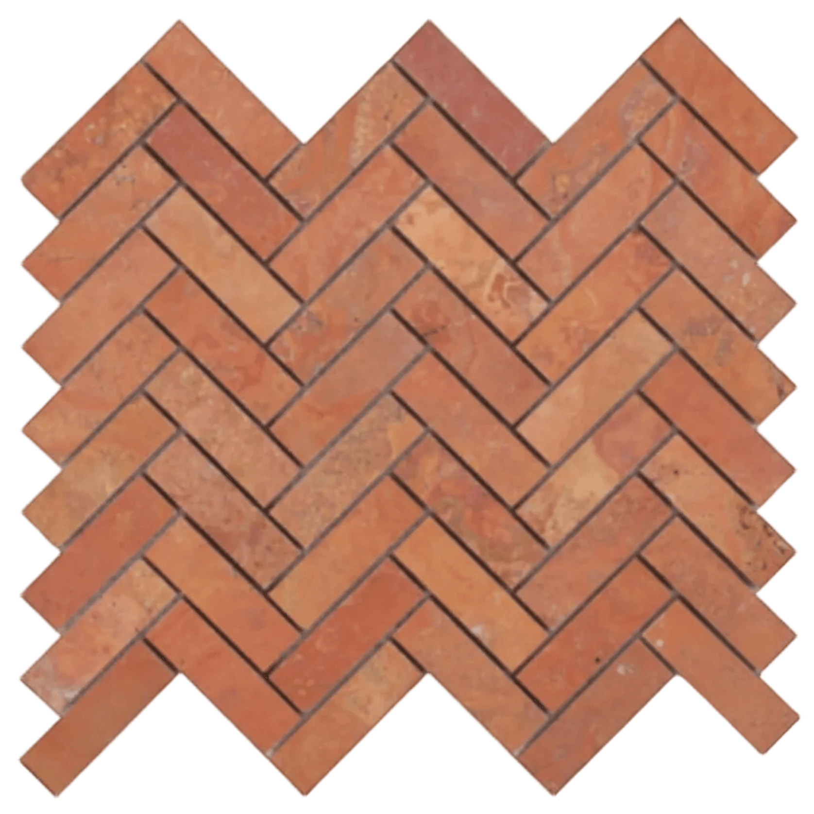 Red Travertine Honed Herringbone gallery detail image