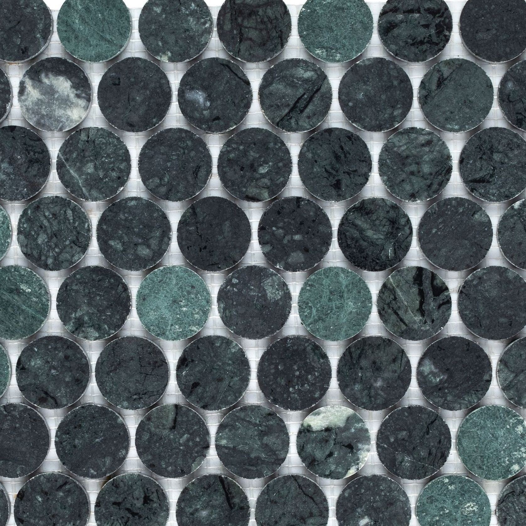Verde Honed Round Mosaics gallery detail image