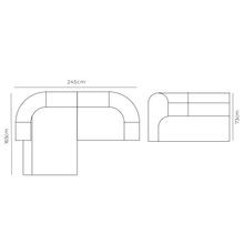 Berg 3 Seater LHF Chaise Sofa - Eden Leaf gallery detail image