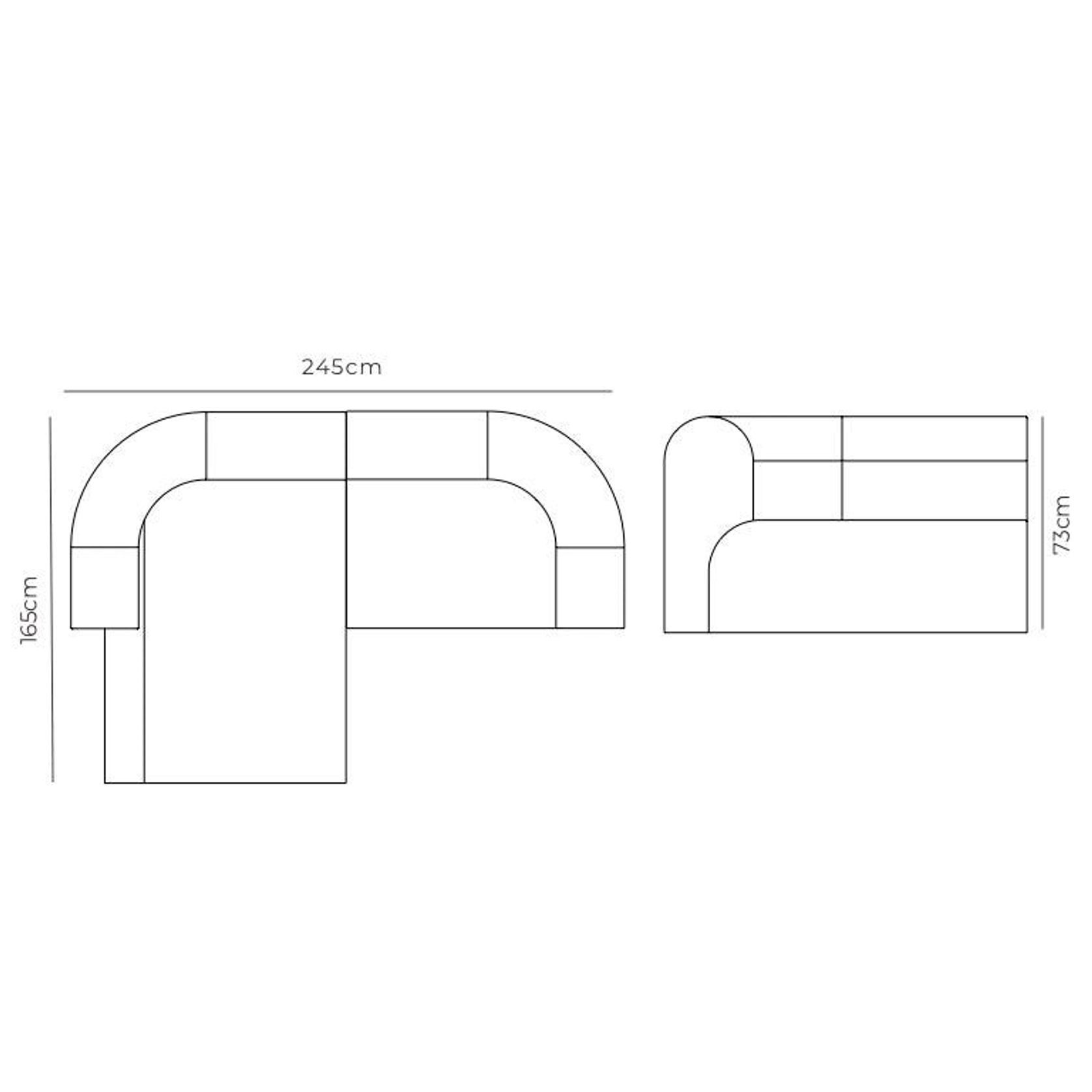 Berg 3 Seater LHF Chaise Sofa - Eden Leaf gallery detail image