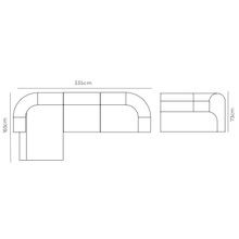 Berg 4 Seater LHF Chaise Sofa - Eden Leaf gallery detail image