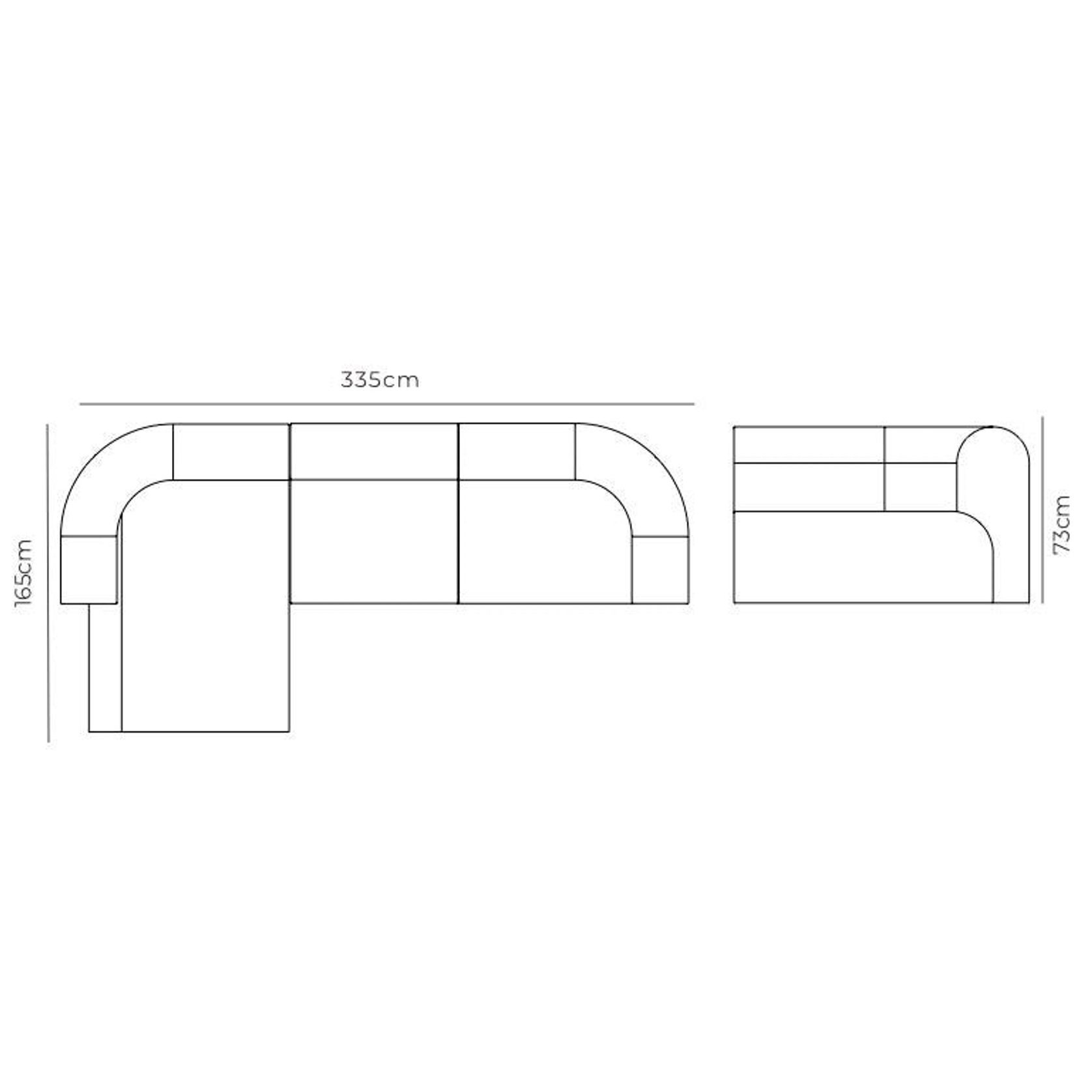 Berg 4 Seater LHF Chaise Sofa - Eden Leaf gallery detail image