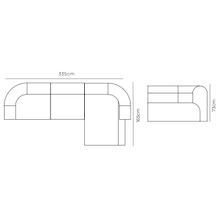 Berg 4 Seater RHF Chaise Sofa gallery detail image