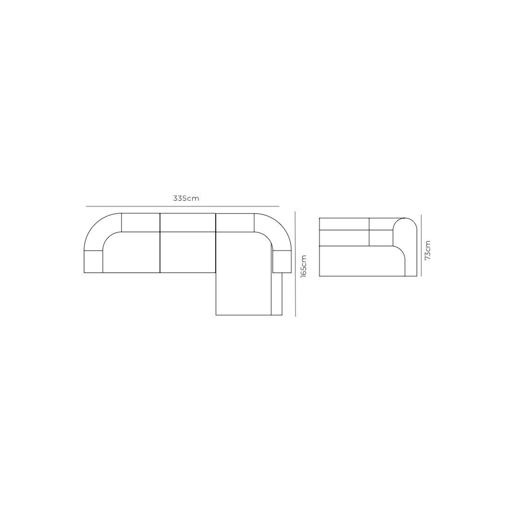 Berg 4 Seater RHF Chaise Sofa - Eden Leaf gallery detail image
