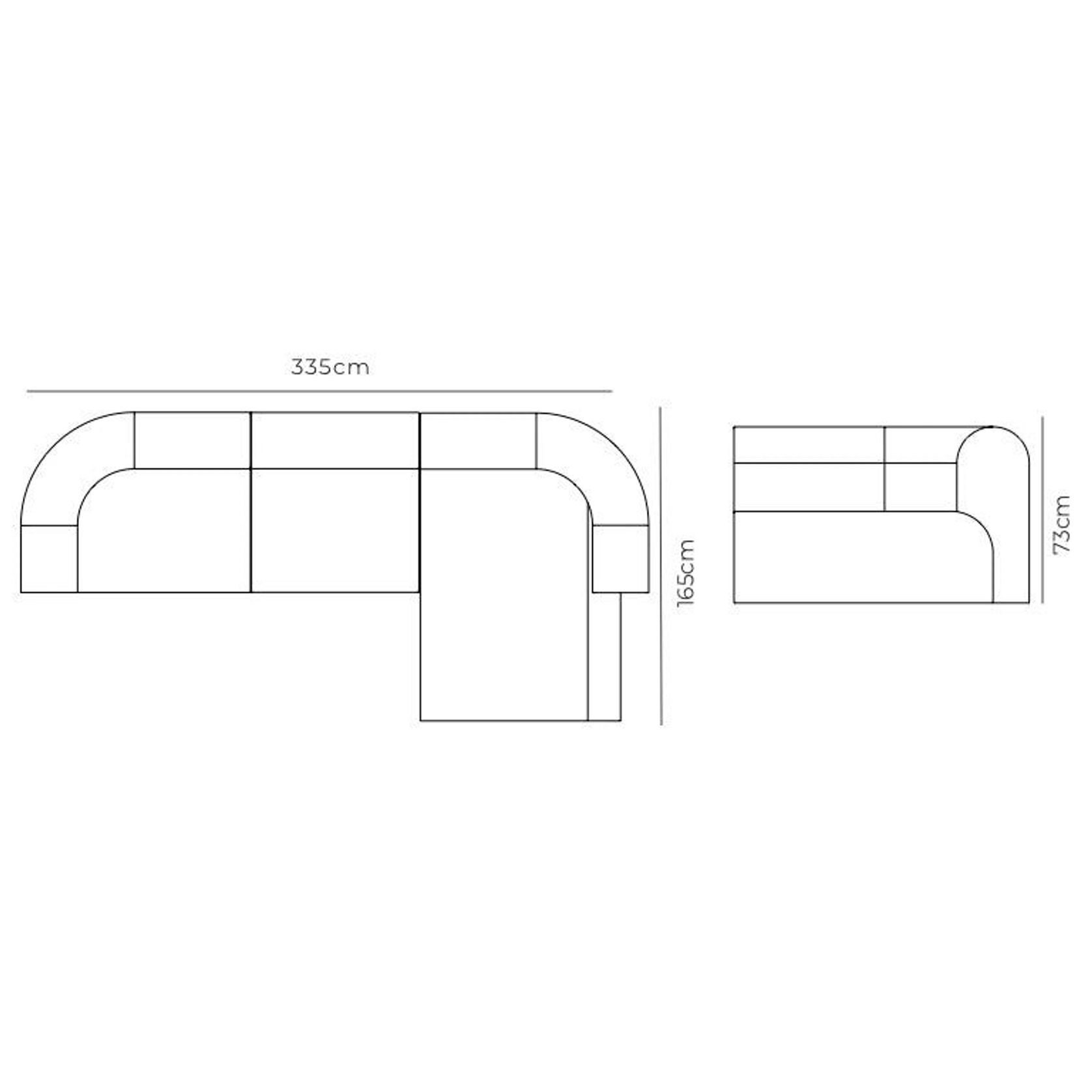 Berg 4 Seater RHF Chaise Sofa - Eden Leaf gallery detail image