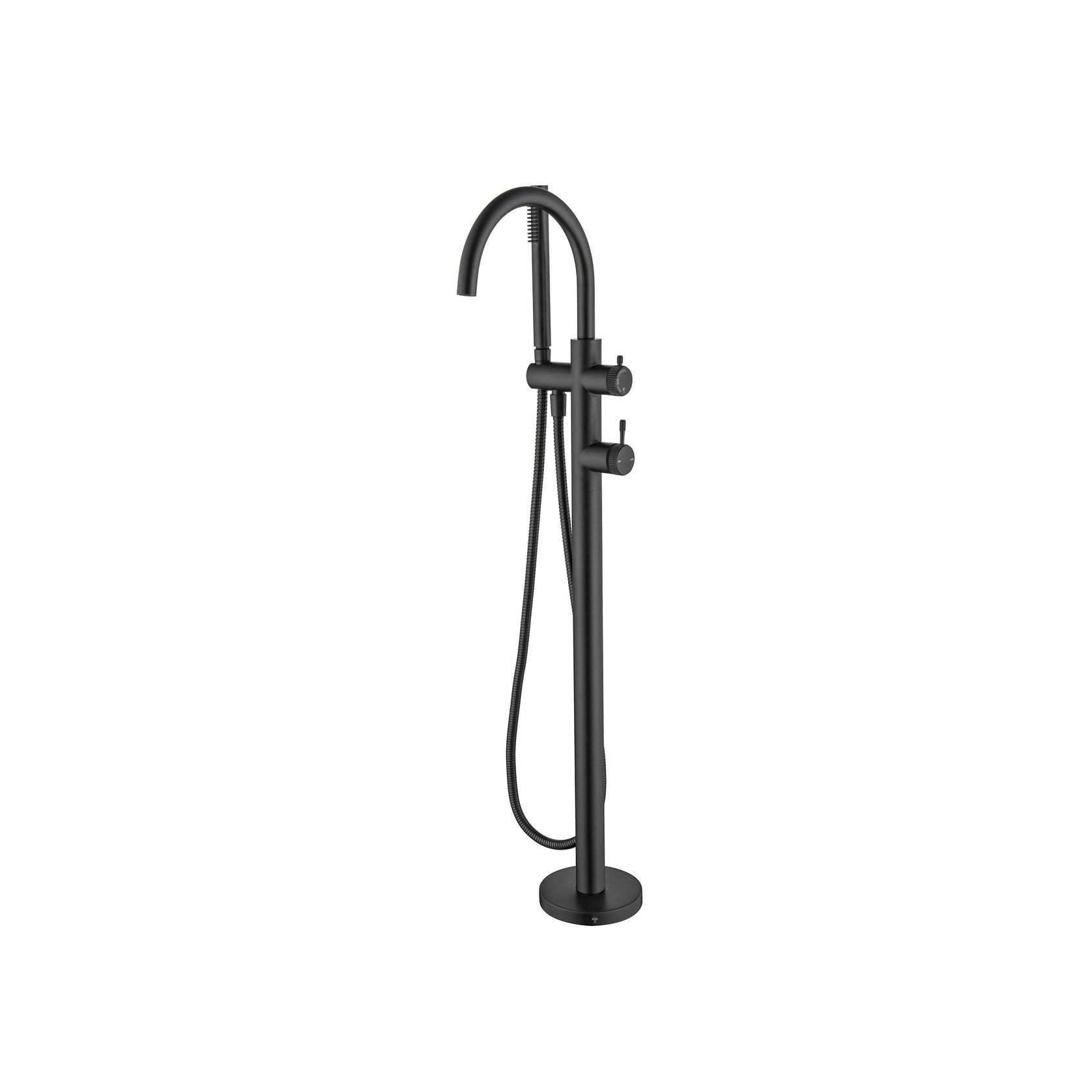 Mica Fluted Freestanding Bath Mixer with Hand Shower gallery detail image