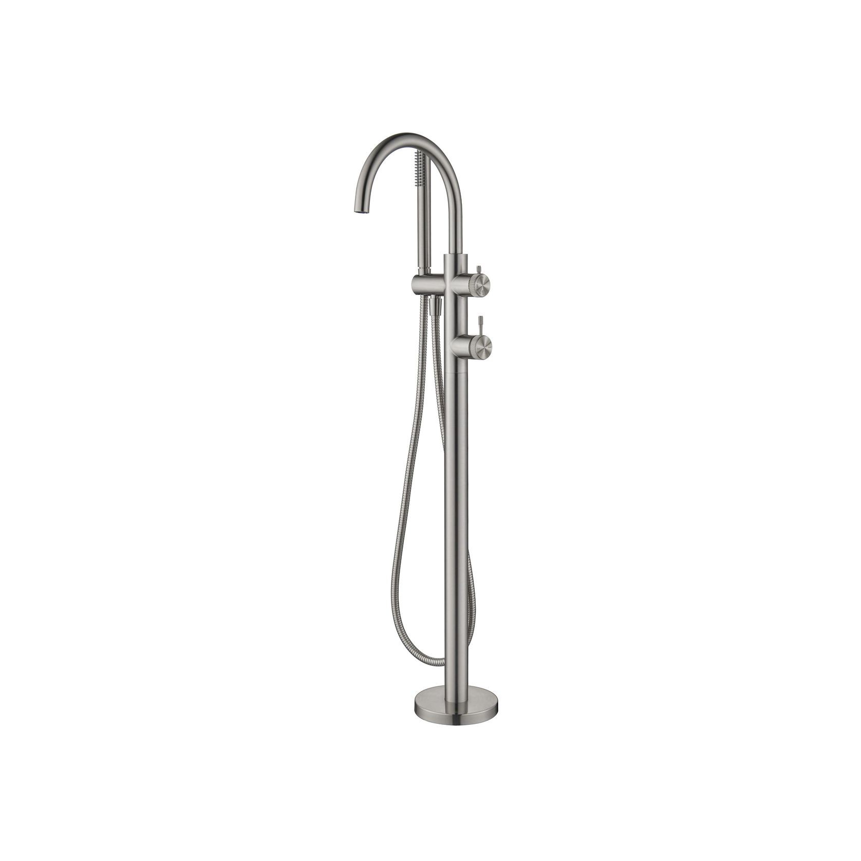 Mica Fluted Freestanding Bath Mixer with Hand Shower gallery detail image