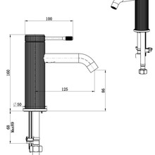 Mica Fluted Basin Mixer gallery detail image