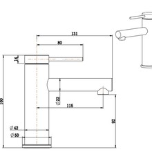 Mica Basin Mixer Straight gallery detail image