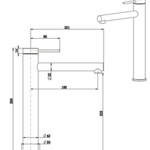 Mica Tall Basin Mixer Straight gallery detail image