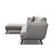 RANNI 3 Seater Sofa With Left Chaise - Warm Grey gallery detail image