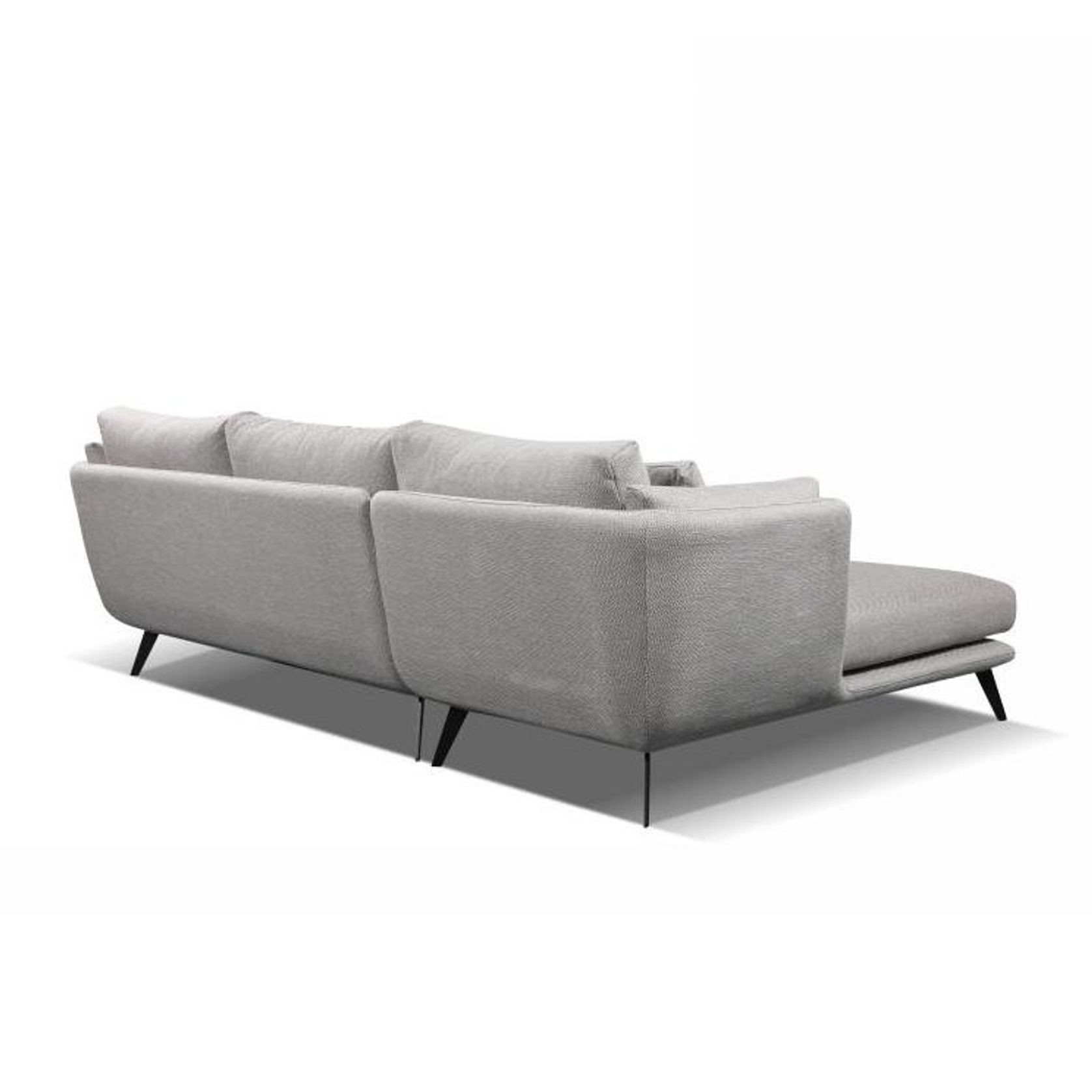 RANNI 3 Seater Sofa With Left Chaise - Warm Grey gallery detail image