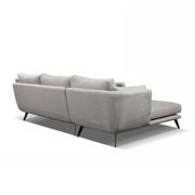 RANNI 3 Seater Sofa With Left Chaise - Warm Grey gallery detail image