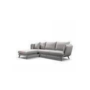 RANNI 3 Seater Sofa With Left Chaise - Warm Grey gallery detail image