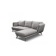 RANNI 3 Seater Sofa With Right Chaise - Warm Grey gallery detail image