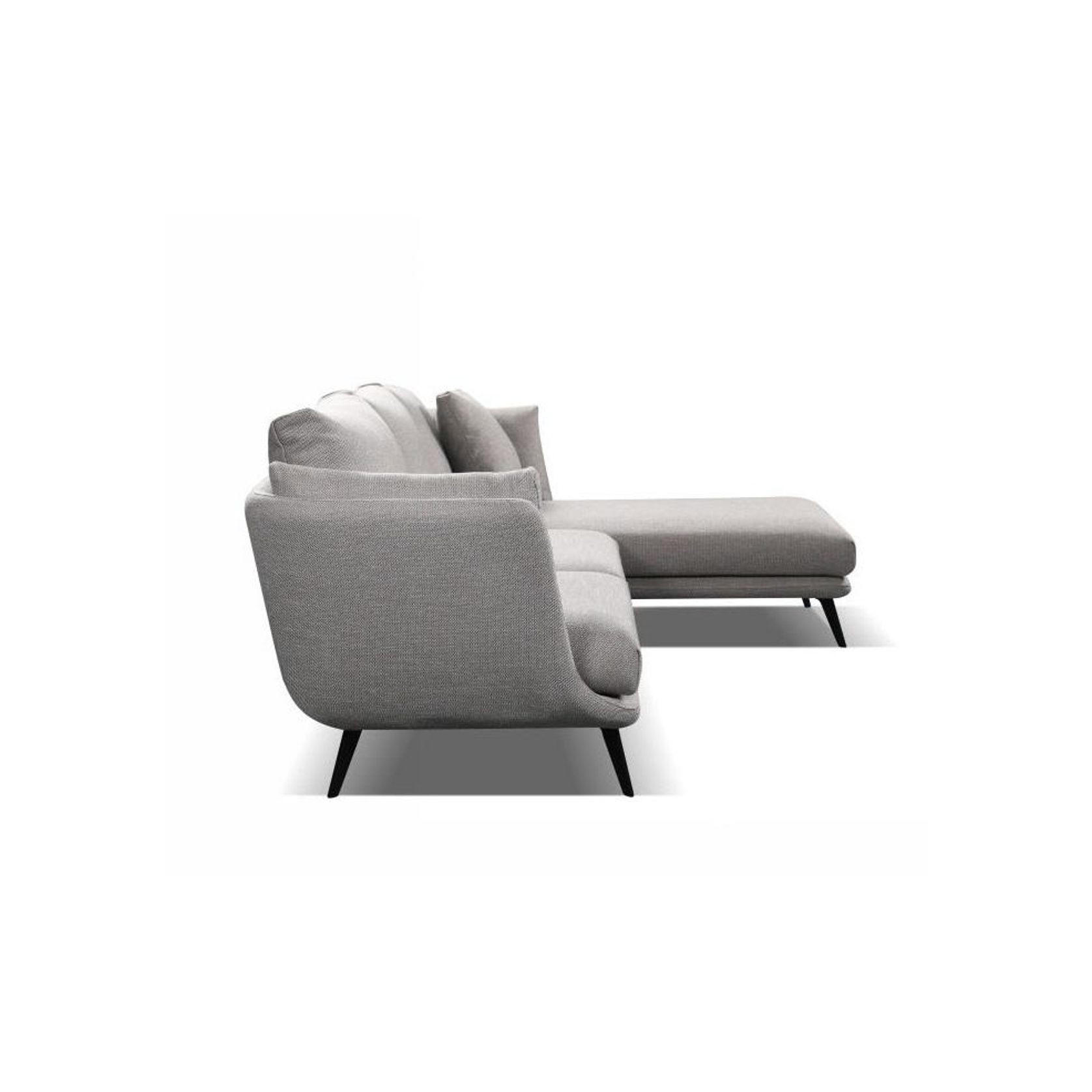 RANNI 3 Seater Sofa With Right Chaise - Warm Grey gallery detail image
