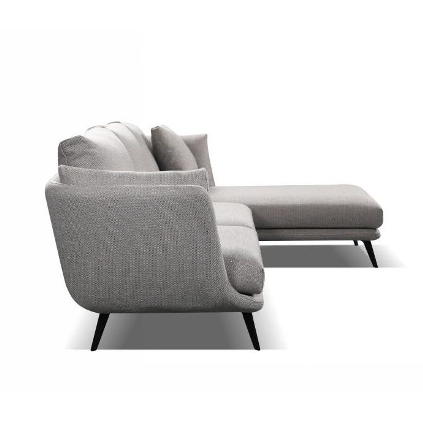 RANNI 3 Seater Sofa With Right Chaise - Warm Grey gallery detail image